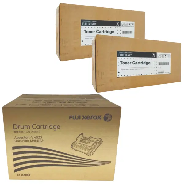 Fuji Xerox CT351069 Drum Unit & 2 x Fuji Xerox CT202373 Black Toner Cartridge