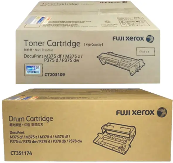 Fuji Xerox CT351174 Drum Unit & Fuji Xerox CT203109 Black Toner Cartridge