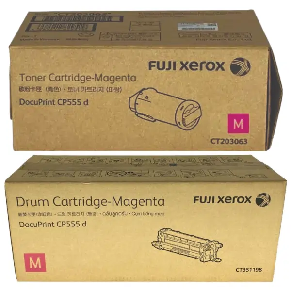 Fuji Xerox CT351198 Magenta Drum Unit & Fuji Xerox CT203063 Magenta Toner Cartridge