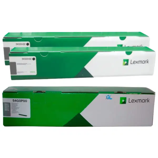 Lexmark 54G0P00 Imaging Unit & 2 x Lexmark 54G0H00 High Yield Black Toner Cartridge