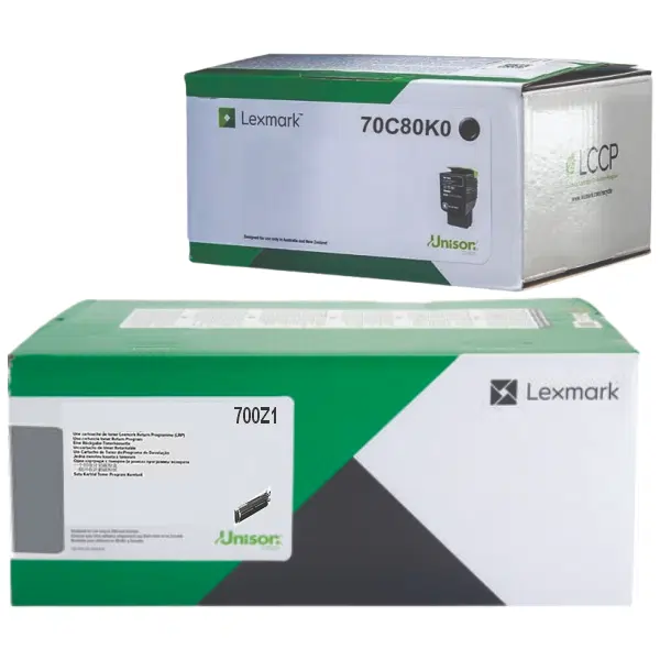 Lexmark 700Z1 (70C0Z10) Black Imaging Unit & Lexmark 708K (70C80K0) Black Toner Cartridge