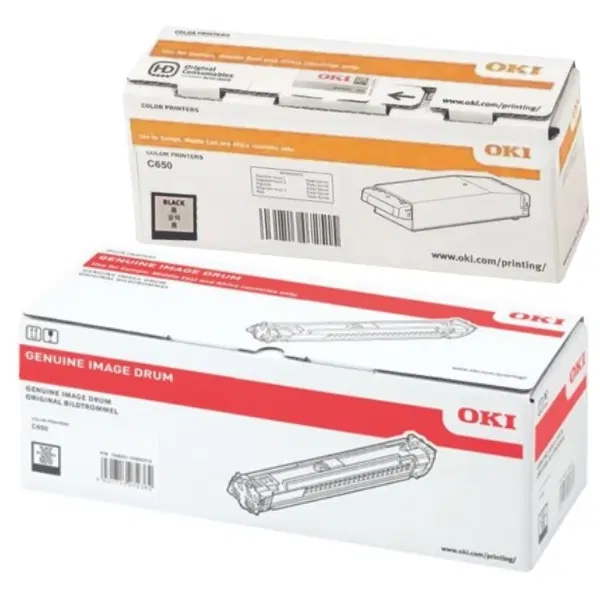 Oki C650DN Black Drum Unit & OKI C650DN Black Toner Cartridge YA8001-1099G016 YA8001-1088G036