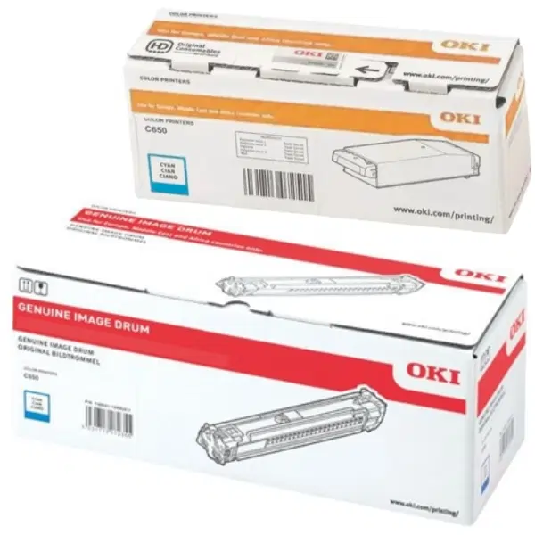 Oki C650DN Cyan Drum Unit & OKI C650DN Cyan Toner Cartridge YA8001-1099G015 YA8001-1088G035