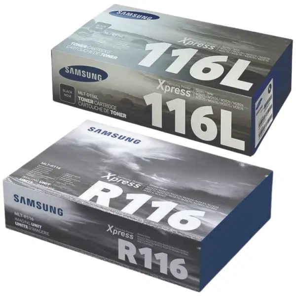 Samsung MLTR116 Image Drum Unit & Samsung MLTD116L High Yield Black Toner Cartridge