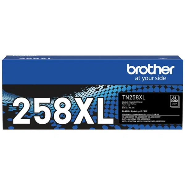 Brother TN258XLBK Black Toner Cartridge TN-258XLBK