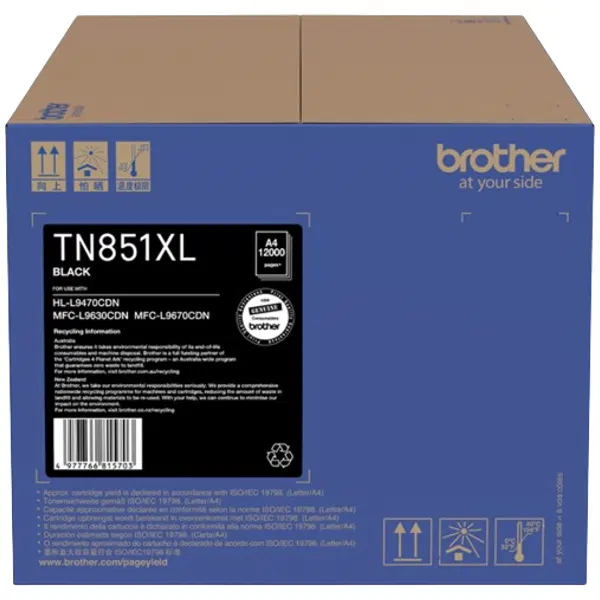 Brother TN851XLBK Black Toner Cartridge TN-851XLBK