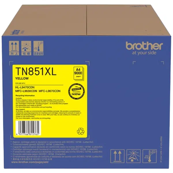 Brother TN851XLY Yellow Toner Cartridge TN-851XLY