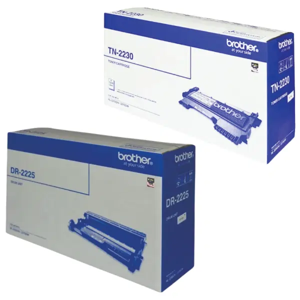 Brother DR2225 Drum Unit & Brother TN2230 Black Toner Cartridge