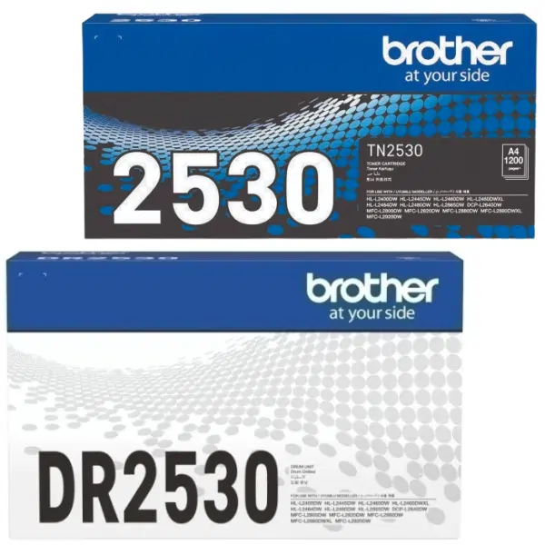 Brother DR2530 Drum Unit & Brother TN2530 Toner Cartridge