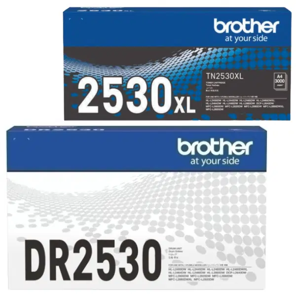 Brother DR2530 Drum Unit & Brother TN2530XL Toner Cartridge