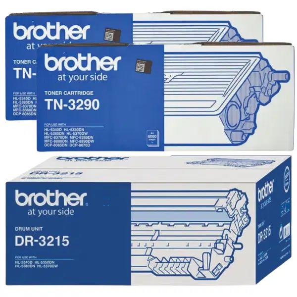 Brother DR3215 Drum Unit & 2 x Brother TN3290 Black Toner Cartridge