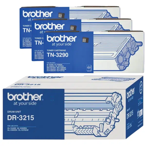 Brother DR3215 Drum Unit & 3 x Brother TN3290 Black Toner Cartridge