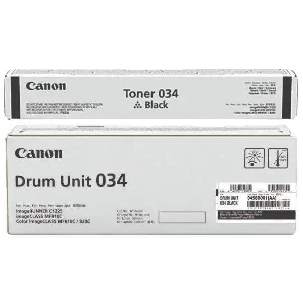 Canon CART034 Black Drum Unit & Canon CART034 Black Toner Cartridge