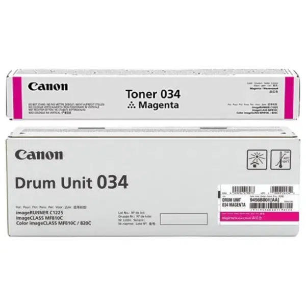 Canon CART034 Magenta Drum Unit & Canon CART034 Magenta Toner Cartridge