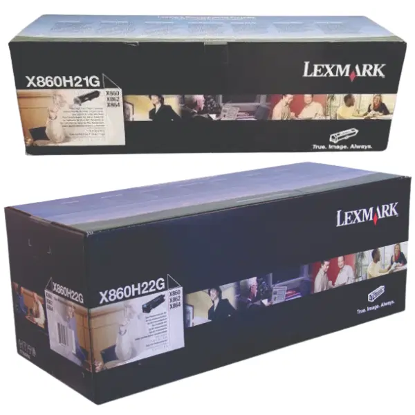 Lexmark X860H22G Drum Unit & Lexmark X860H21G Black Toner Cartridge