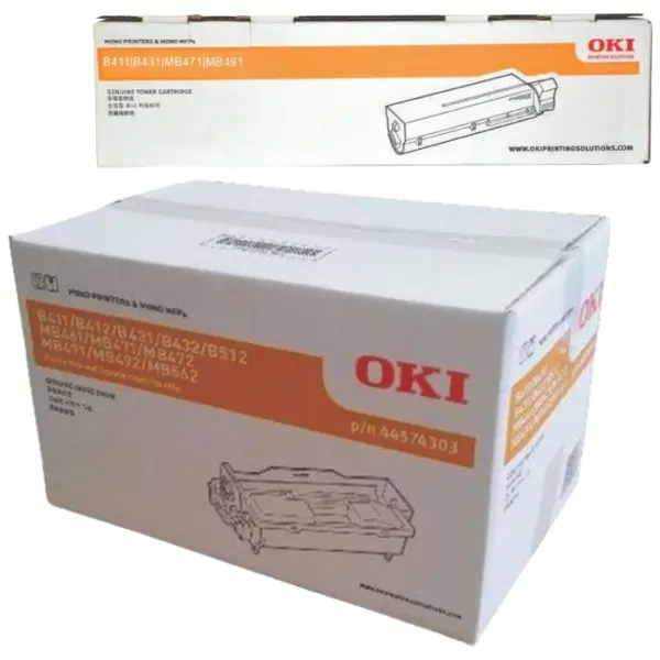 Oki B431 Drum Unit & OKI B431 Black High Yield Toner Cartridge 44574303 44574703