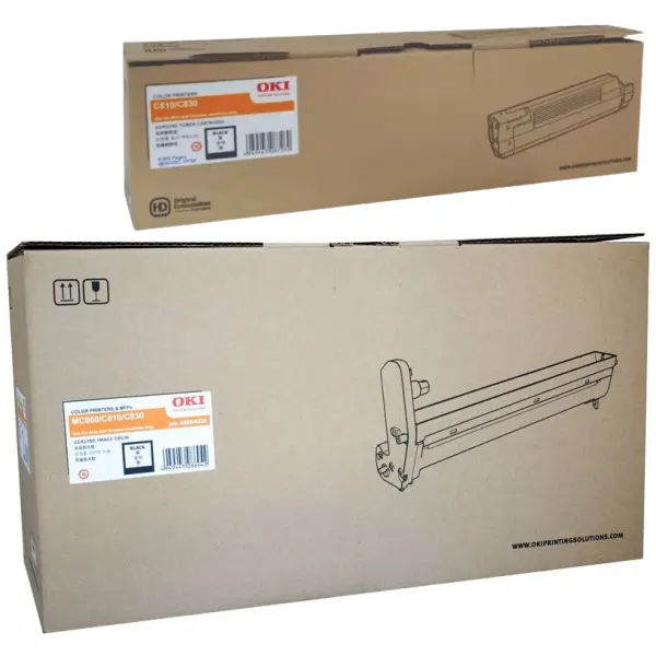 Oki MC860 Black Drum Unit & OKI C810 Black Toner Cartridge 44064036 44059136