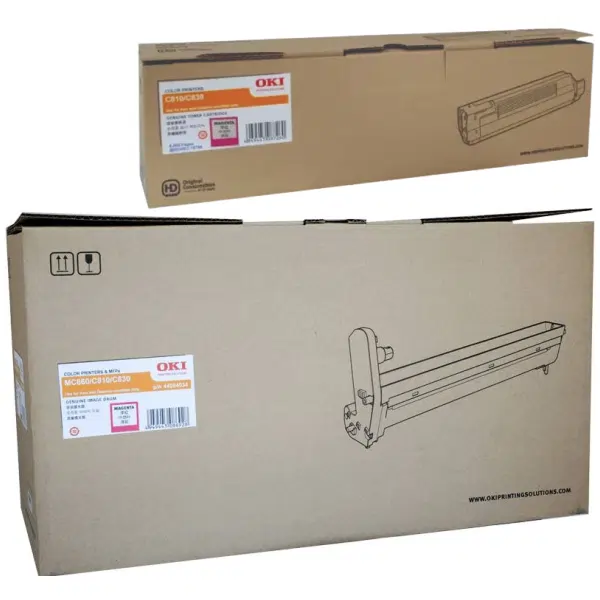 Oki MC860 Magenta Drum Unit & OKI C810 Magenta Toner Cartridge 44064034 44059134