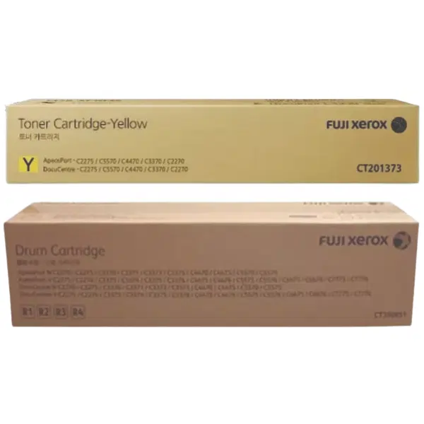 Fuji Xerox DCIV C2270 Drum Unit & Fuji Xerox DCIV C2270 Yellow Toner Cartridge CT350851 CT201373