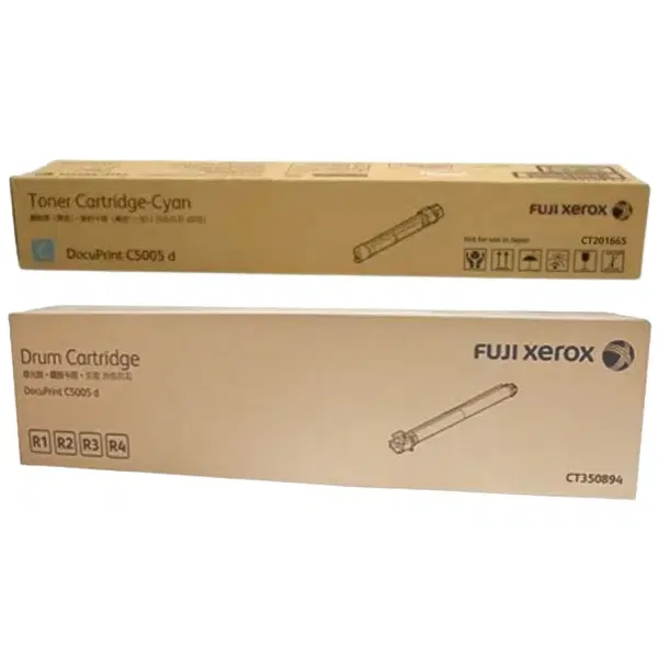 Fuji Xerox CT350894 Drum Unit & Fuji Xerox CT201665 Cyan Toner Cartridge