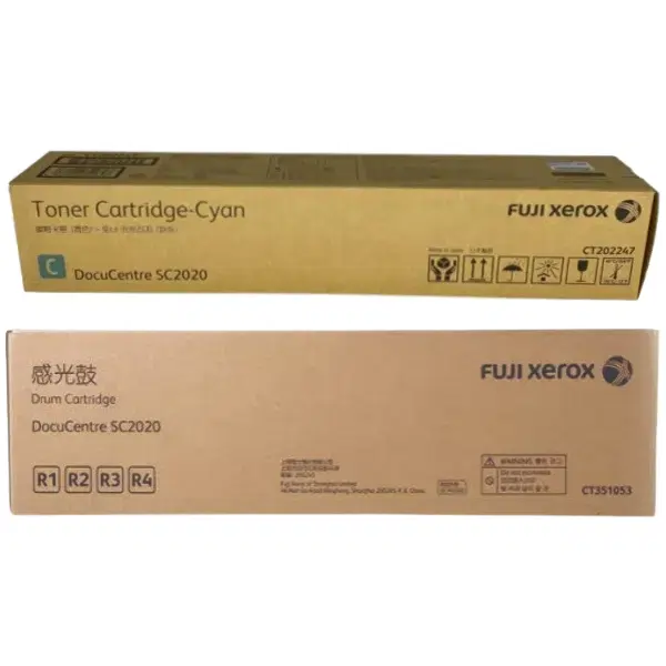 Fuji Xerox CT351053 Drum Unit & Fuji Xerox CT202247 Cyan Toner Cartridge