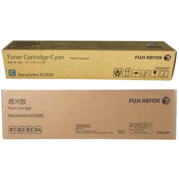 Fuji Xerox CT351053 Drum Unit & Fuji Xerox CT202397 Cyan Toner Cartridge