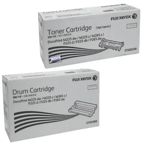 Fuji Xerox CT351055 Drum Unit & Fuji Xerox CT202330 Black Toner Cartridge