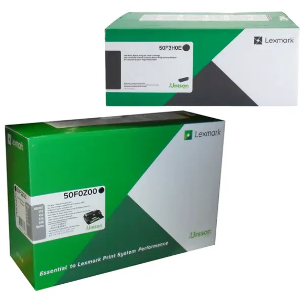 Lexmark 500Z (50F0Z00) Imaging Unit & Lexmark 503H (50F3H0E) High Yield Black Toner Cartridge