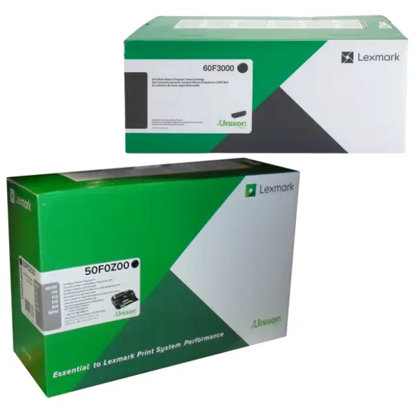 Lexmark 500Z (50F0Z00) Imaging Unit & Lexmark 603 (60F3000) Black Toner Cartridge