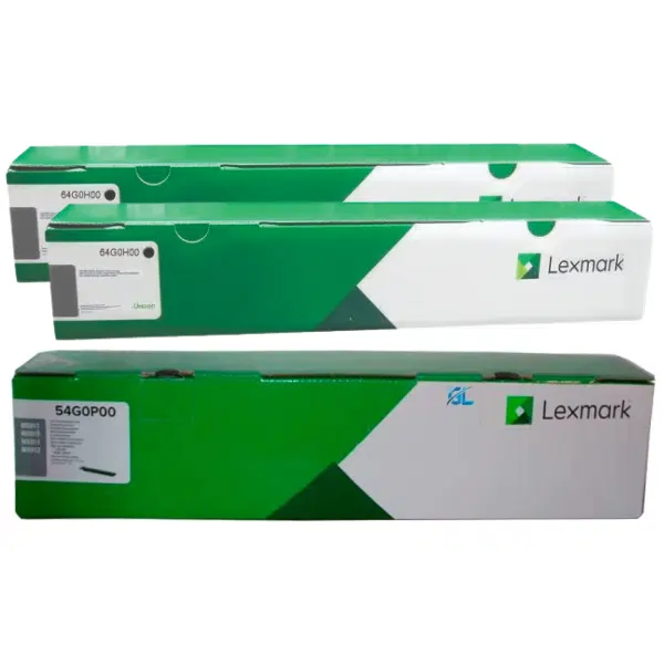 Lexmark 54G0P00 Imaging Unit & 2 x Lexmark 64G0H00 High Yield Black Toner Cartridge