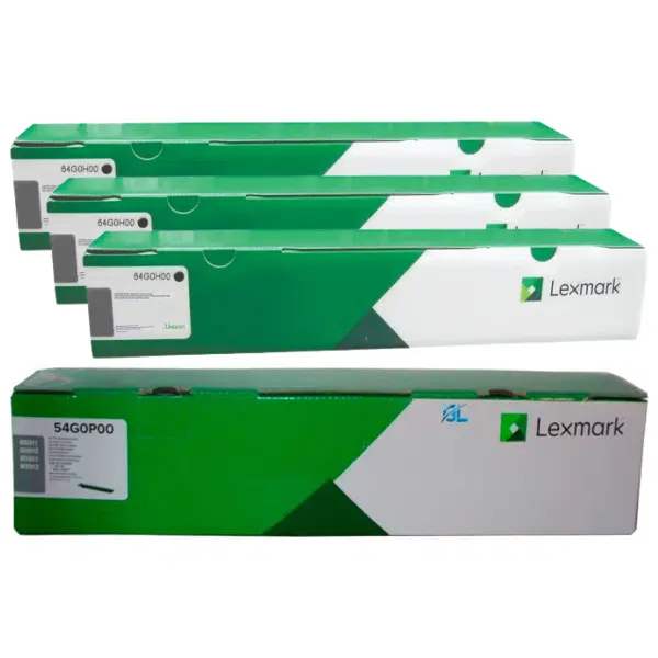 Lexmark 54G0P00 Imaging Unit & 3 x Lexmark 64G0H00 High Yield Black Toner Cartridge