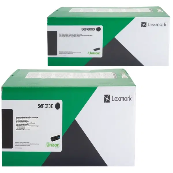 Lexmark 56F0Z0E Imaging Unit & Lexmark 56F6000 Black Toner Cartridge