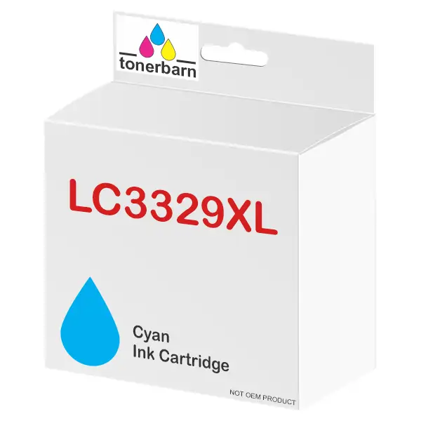 Compatible Brother LC3329XLC High Yield Cyan Ink Cartridge LC-3329XLC