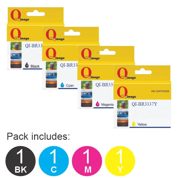 4 Pack – Compatible Brother LC3337 (1BK,1C,1M,1Y) Ink Cartridges