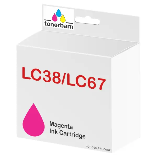 Compatible Brother LC38/LC67M Magenta Ink Cartridge LC-38/LC-67M