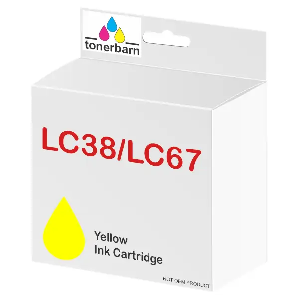 Compatible Brother LC38/LC67Y Yellow Ink Cartridge LC-38/LC-67Y