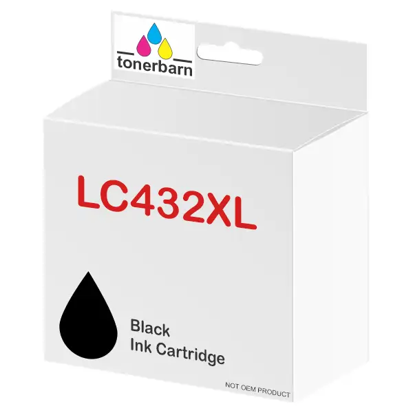 Compatible Brother LC432XLBK High Yield Black Ink Cartridge LC-432XLBK