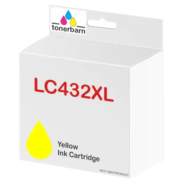 Compatible Brother LC432XLY High Yield Yellow Ink Cartridge LC-432XLY