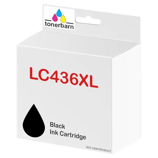 Compatible Brother LC436XLBK High Yield Black Ink Cartridge LC-436XLBK