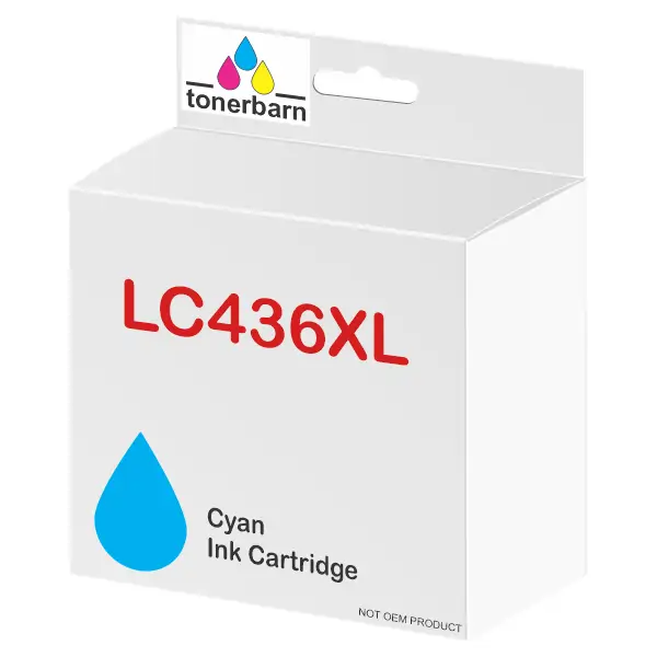 Compatible Brother LC436XLC High Yield Cyan Ink Cartridge LC-436XLC