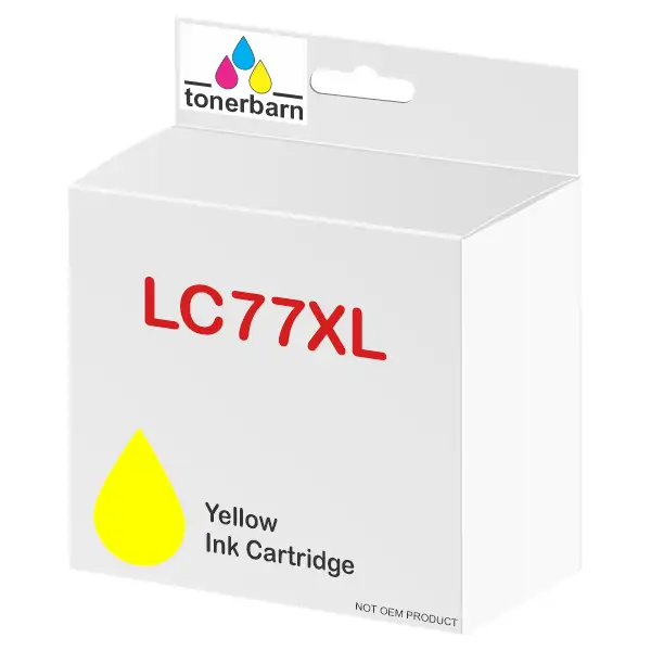 Compatible Brother LC77XLY High Yield Yellow Ink Cartridge LC-77XLY