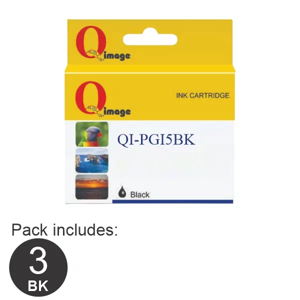 3 x Compatible Canon PGI5BK Black Ink Cartridge PGI5BK