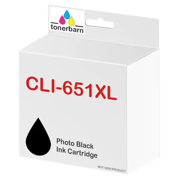 Compatible Canon CLI651XLBK High Yield Photo Black Ink Cartridge CLI651XLBK