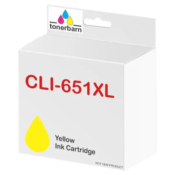 Compatible Canon CLI651XLY High Yield Yellow Ink Cartridge CLI651XLY