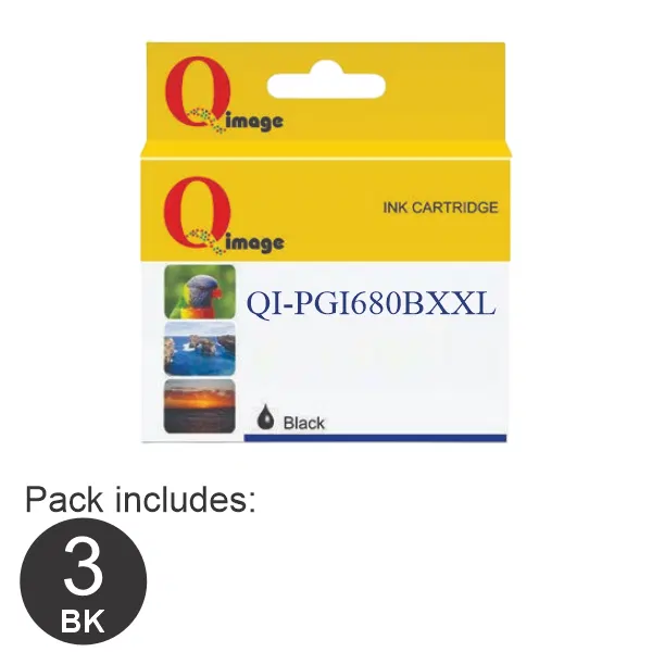 3 x Compatible Canon PGI680XXLBK Extra High Yield Black Ink Cartridge PGI680XXLBK