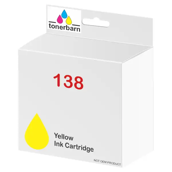 Compatible Epson 138 Yellow Pigment High Yield Ink Cartridge C13T138492