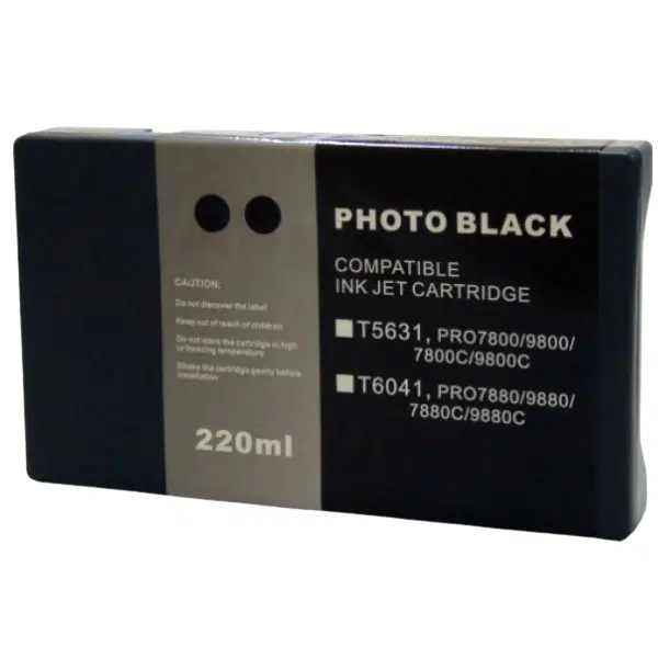 Compatible Epson T5631 Wide Format Photo Black Pigment Ink Cartridge T563100