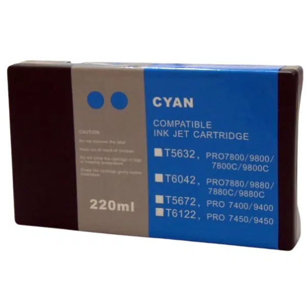 Compatible Epson T5632 Wide Format Cyan Pigment Ink Cartridge T563200