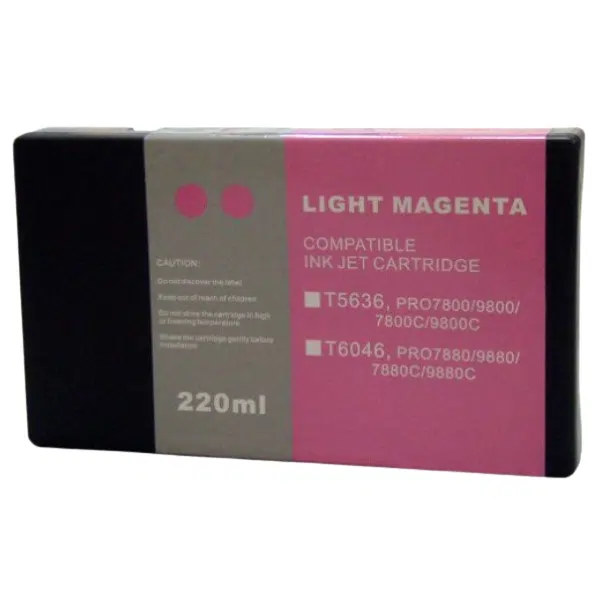 Compatible Epson T5636 Wide Format Light Magenta Pigment Ink Cartridge T563600