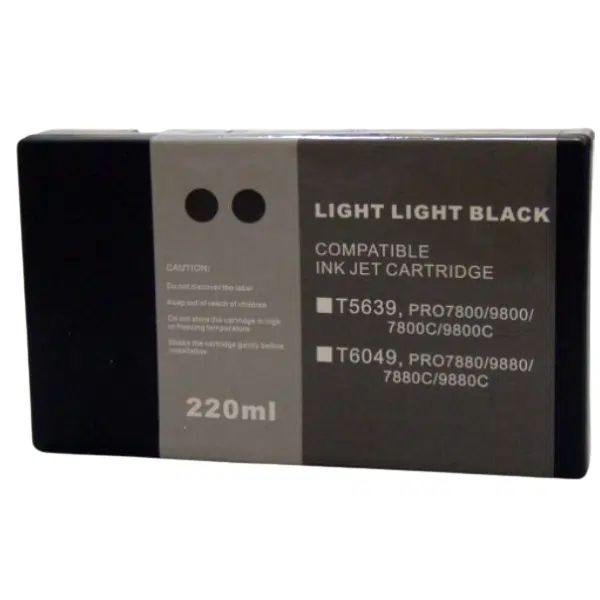 Compatible Epson T5639 Wide Format Light Light Black Pigment Ink Cartridge T563900